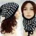 Hounds tooth/Versatile cowl or hat/unisex.Two ways to wear.