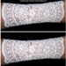 7 inch wide Set 2 Soft Gothic Stretch Lace Bracelets Cuffs Cosplay Wedding White NEW S Xs-XL