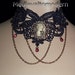 Medievaltomodern's Dark Plum Cameo Victorian Formal Lace Collar