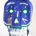 Day of the Dead Skull Folk Art, Hand Painted Sardine Tin Mexican Folk Art