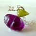 CLEARANCE 50% OFF Purple Necklace, Fluorite Gemstone Necklace, Sterling Silver