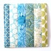 Coasters Quilted Made with Teal Aqua and Greens
