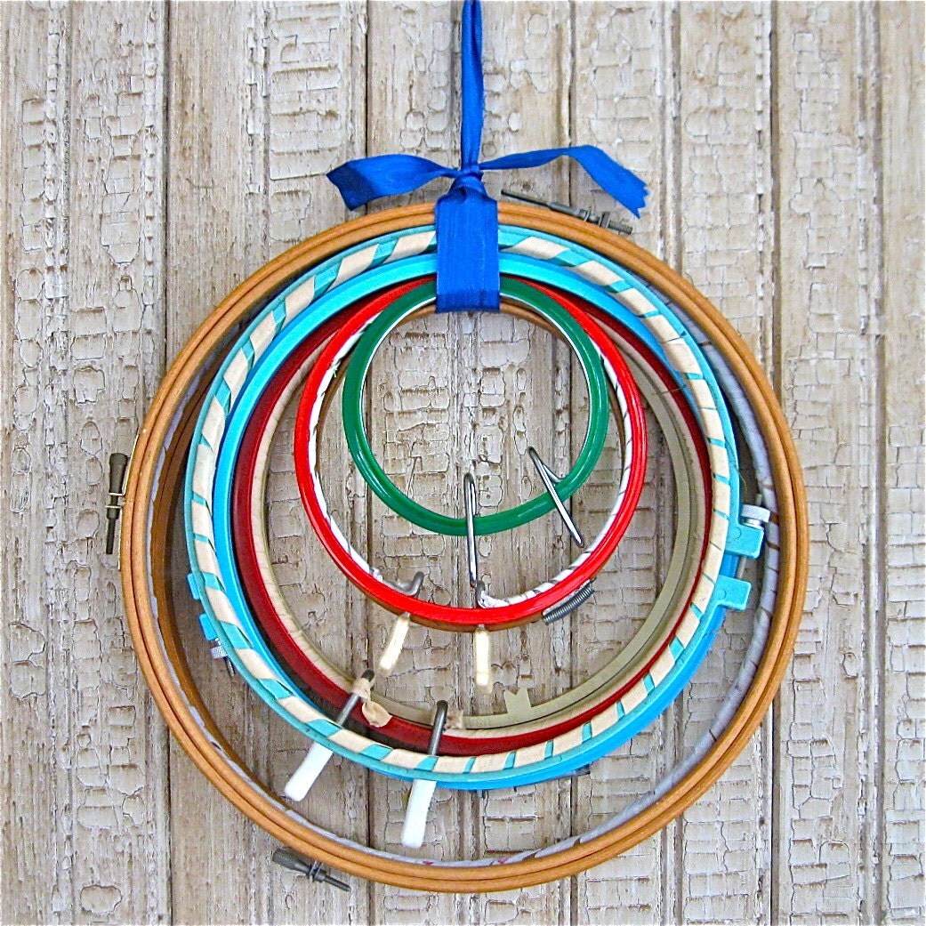 vintage embroidery hoops