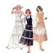 Tiered Skirt and Square Neck Princess Camisole Top Vintage 80's Sewing Pattern Butterick 6053--Bust 32.5