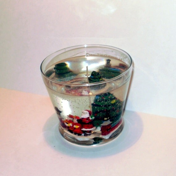 Christmas Scene Gel Candle by Silk N Lights Designs