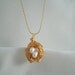 Birds Nest with 3 Fresh Water Pearls Wire Wrapped Necklace