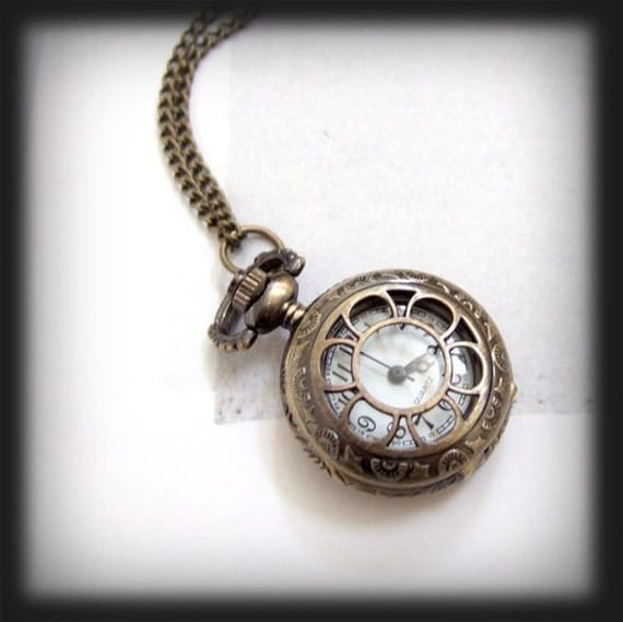 MAD HATTER'S Pocket Watch vintage style watch pendant