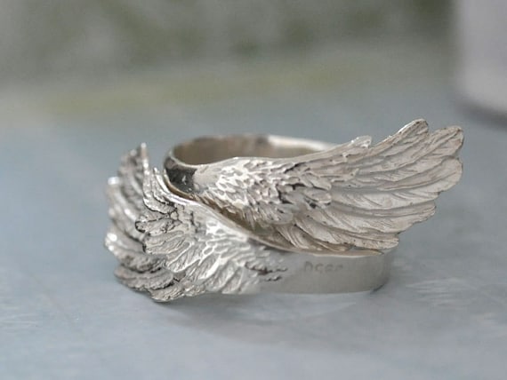 WINGED. sterling silver ring set for you and the other