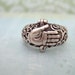 VINTAGE FIND, sterling silver Talk To The Hand poison ring size 7