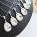 10% OFF SET of 5 Wedding Jewelry Bridesmaid Jewelry Bridal Necklace Bridesmaid Necklace Clear White Swarovski Crystal Tear drop Necklace