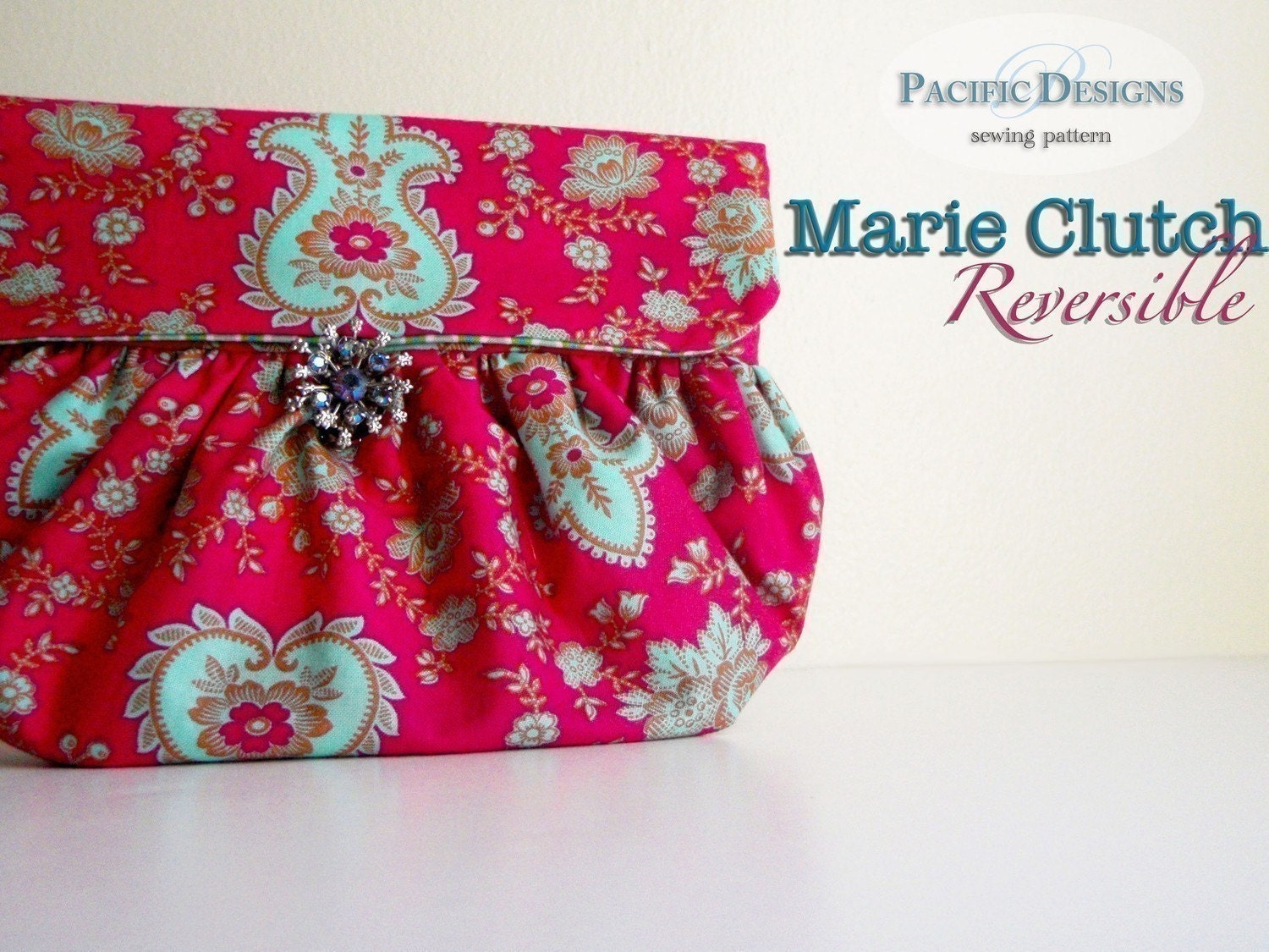 wallet tutorial phone sewing Pattern Clutch Marie Reversible PDF