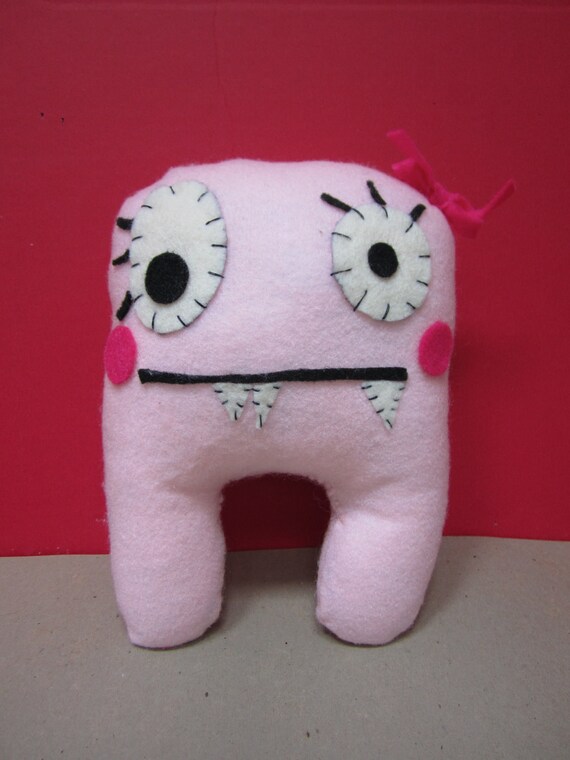 Stuffed Monster Plush Toy 'bada' Tooth Fairy By Sewvintagedesigns