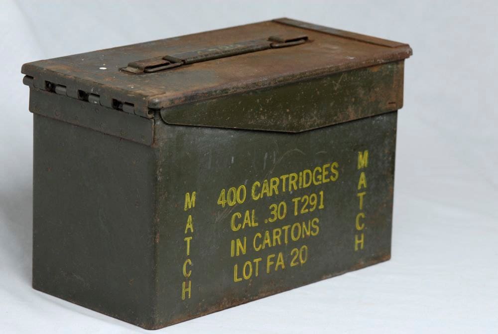 SALE ITEM Vintage Military Ammo Box by TreasureGalaxy on Etsy