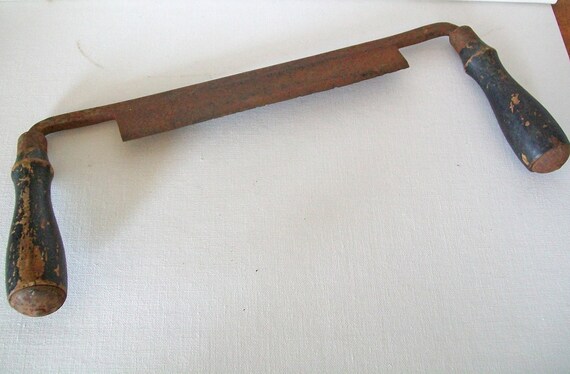 Antique Or Vintage Two-Handed Planer Scraper Iron Drawing