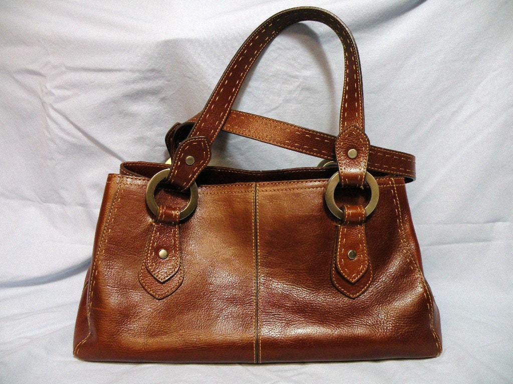 Vintage Fossil Bag Purse Brown Leather Handbag Satchel Doctors