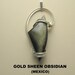 Aztec Gold Sheen Obsidian Designer Cabochon Pendant.
