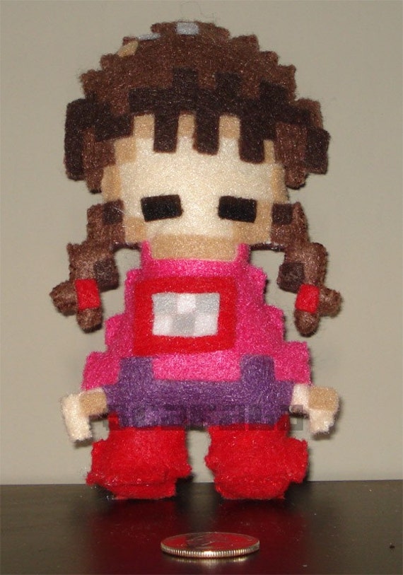 Yume Nikki Madotsuki Pixel Plush by scaraba on Etsy