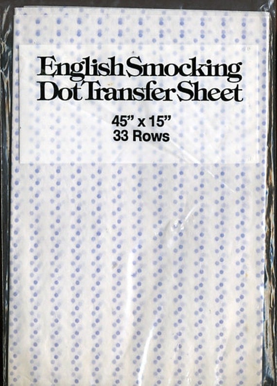English Smocking Dot Transfer Sheet 2 packages