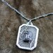 Divine1920's Camphor Glass Pendant Necklace with Ornate Link Chain