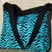 Black and Teal Hobo Slouch Bag