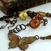 Close out SALE Butterfly Dreams, OOAK, Boro Glass and Enamel, Artisan Necklace