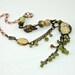 Mr Sleepy Owl, with Ceramics and Spring Peridot, Artisan Necklace
