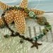 Aqua Nautilus Glass and Brass, Summer Beach Anklet