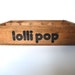 Lollipop vintage wooden crate