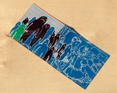 Handmade Billfold Vinyl Art Wallet - Wraith Pinned to the Mist V2