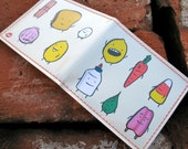 Handmade Billfold Vinyl Art Wallet - Mr Toast and Buddies