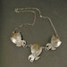 Native American Navajo Necklace w/ Eagle Design Sterling Silver and Polished Brass Signed Spencer