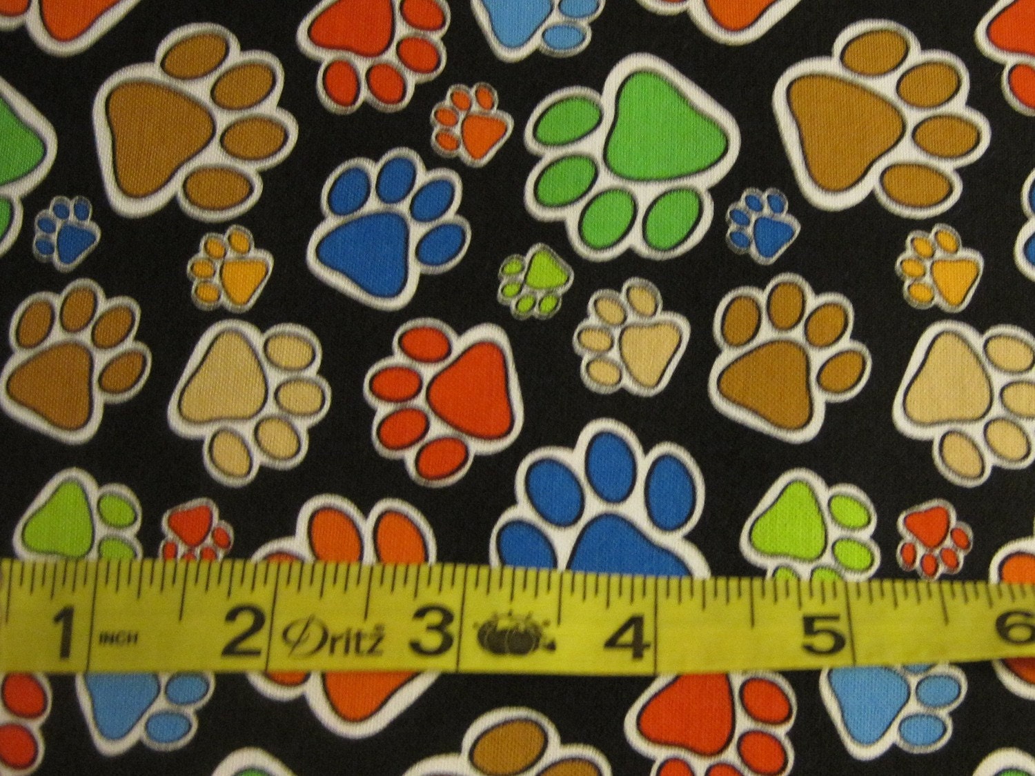 Dog Paw Print Fabric By the Yard by littlesnugglebug88 on Etsy
