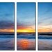 Sunset Sea Beach Nature HUGE Photo Painting Canvas Art Print FRAMED Ready to Hang - 5 PANELS