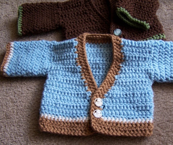 Easy Baby Sweater Pattern by yayhookdcrochet on Etsy