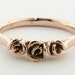 Three Dainty Roses Band, 14K