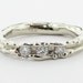 Skinny lil Melted Diamond Band, White Gold