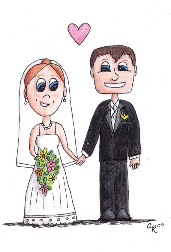 Custom Wedding Couple Cartoon