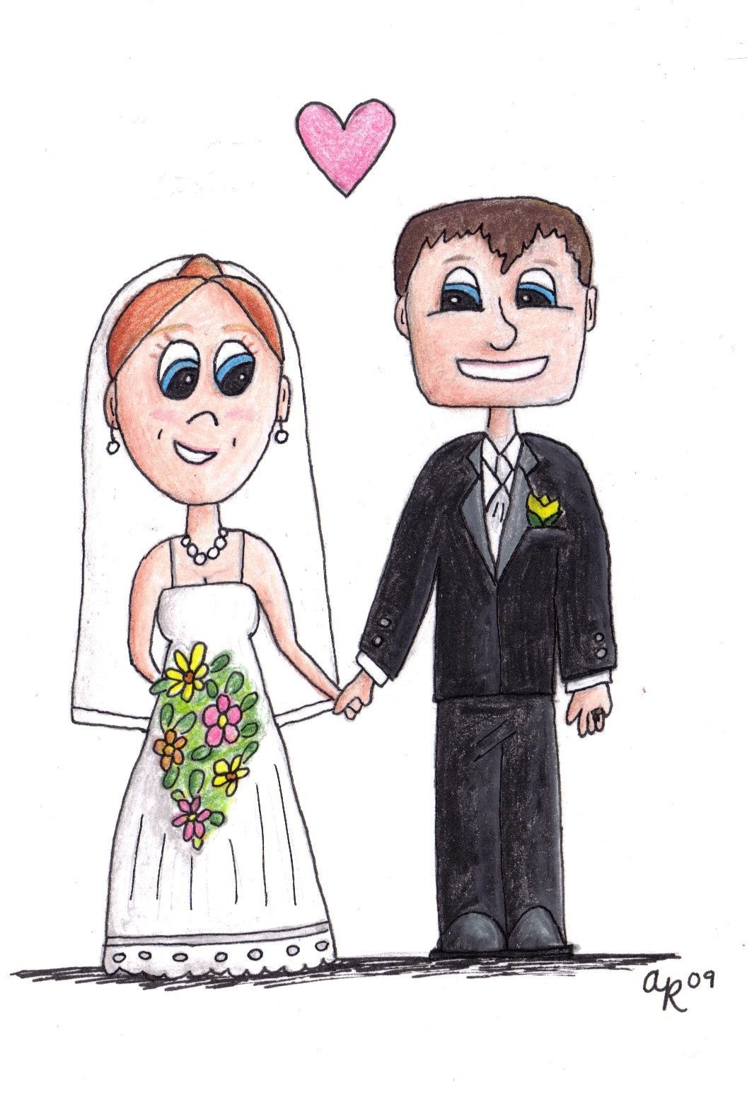 Konsep Populer Wedding Couple Cartoon