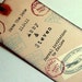 Save the date rustic travel wedding rustic luggage tag bookmark, RESERVED for acbrown