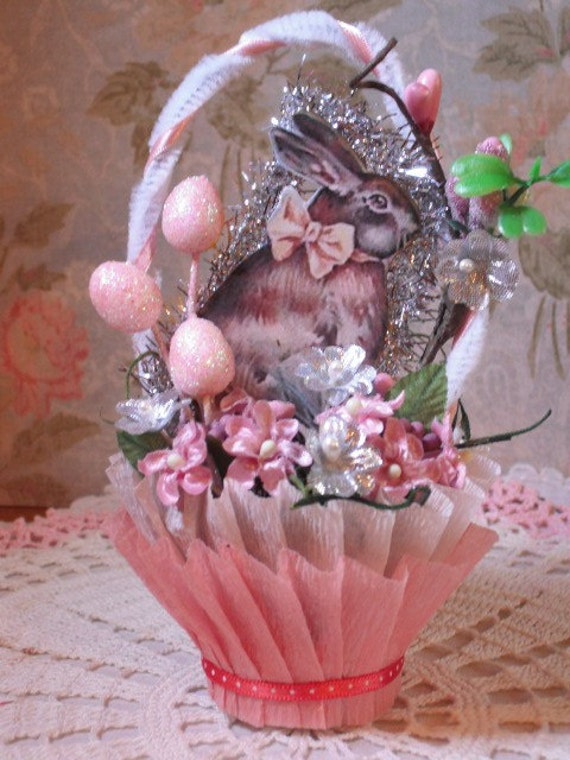 Easter Nut Cup Vintage Style Crepe Paper Candy Cup by ApinchOfJoy