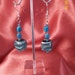 Aqua Foil Glass Beaded Earrings