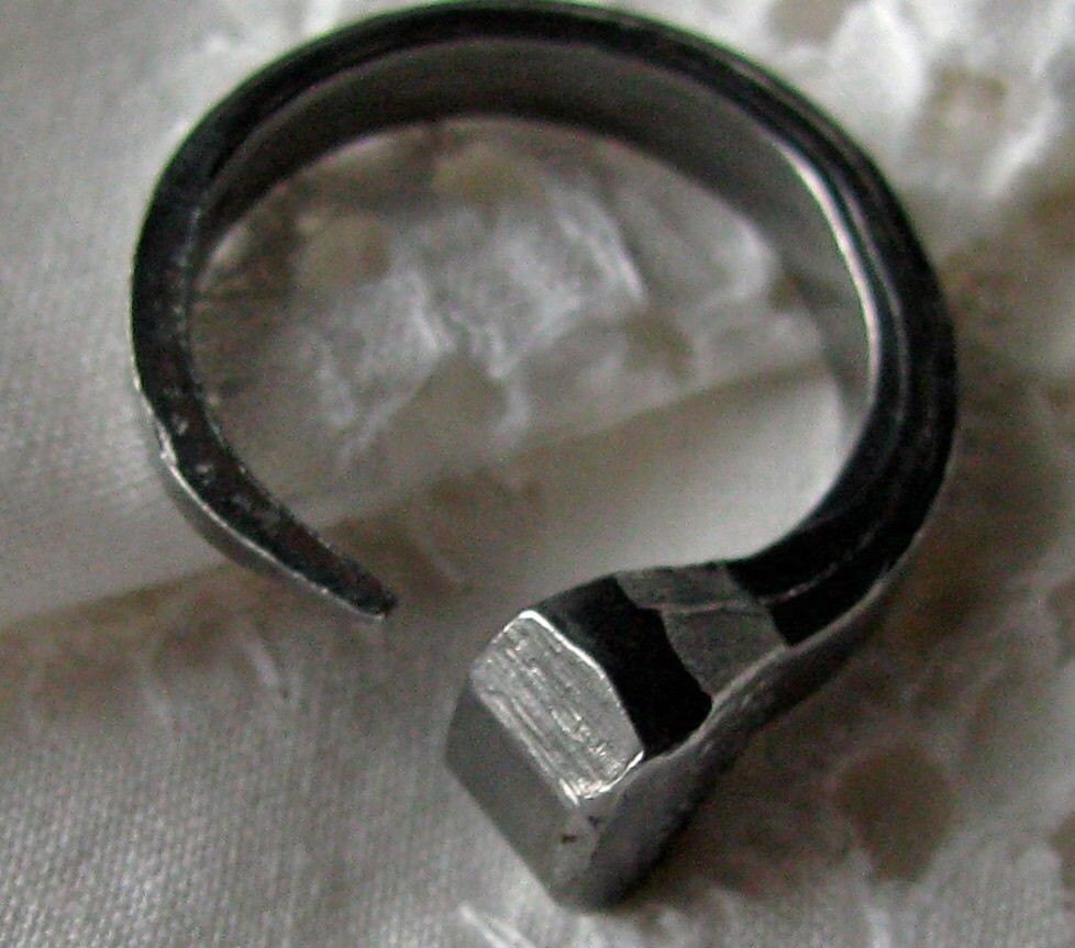 Vintage horseshoe nail ring