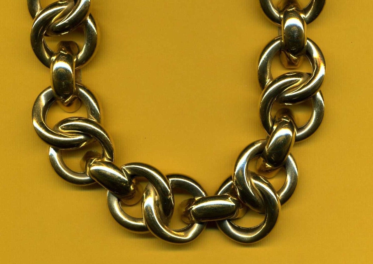 VINTAGE HEAVY BULKY CHAIN NECKLACE by LyndasLoft on Etsy