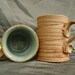 Espresso Coffee Mug Set in Sky Blue and Speckled Brown