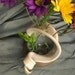 Ceramic Wild Flower Vase in Dusk Purple and Black Mountain