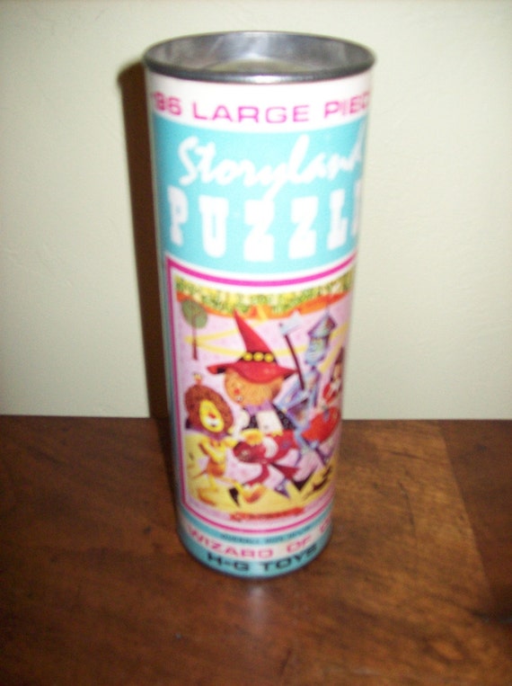 Vintage Wizard of Oz Storyland Puzzle in Round Container