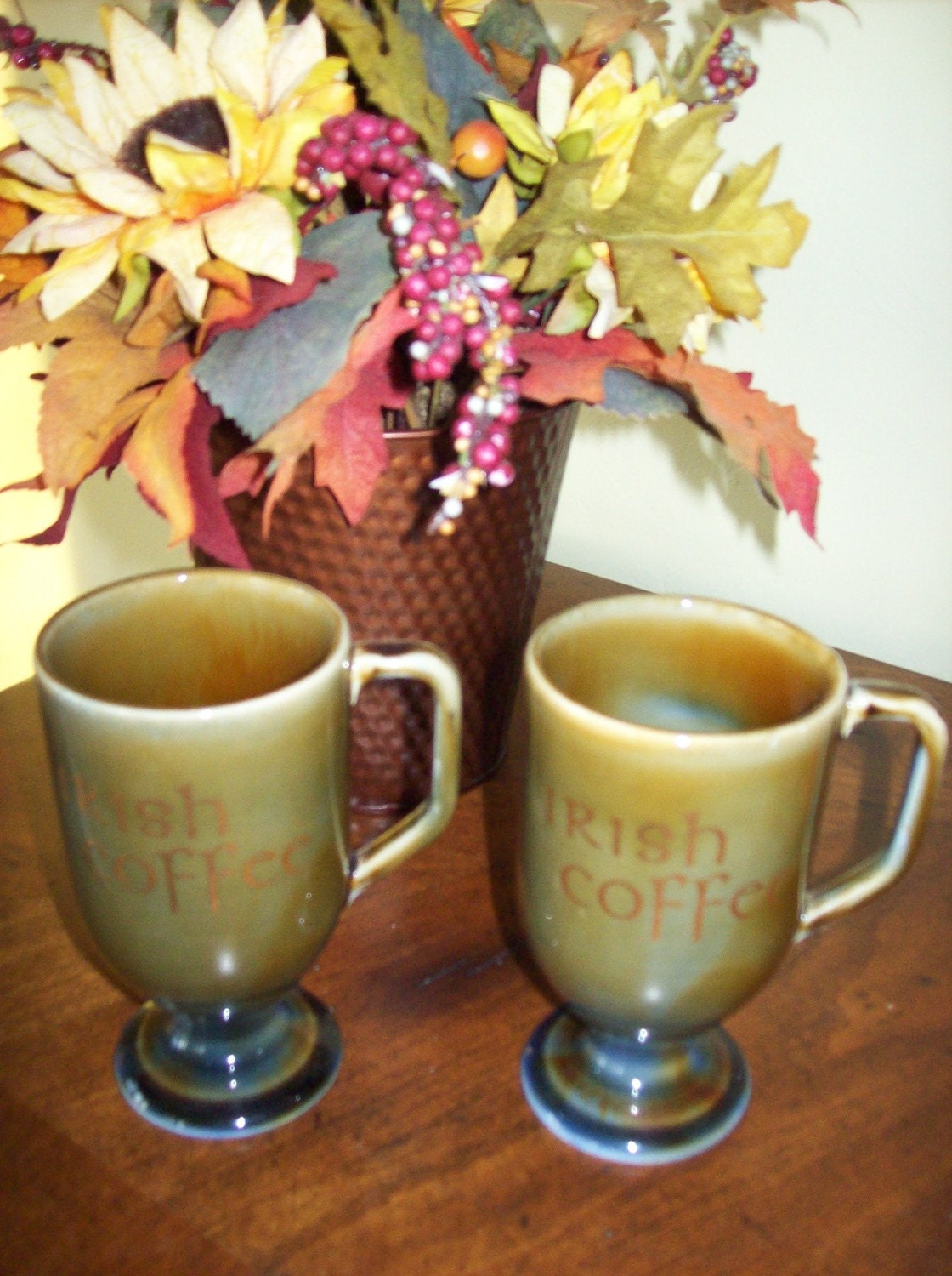 2 VINTAGE IRISH COFFEE CUPS IRISH PORCELAIN MADE IN IRELAND