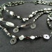 Shades of Gray and Silver multistrand necklace - FREE SHIPPING