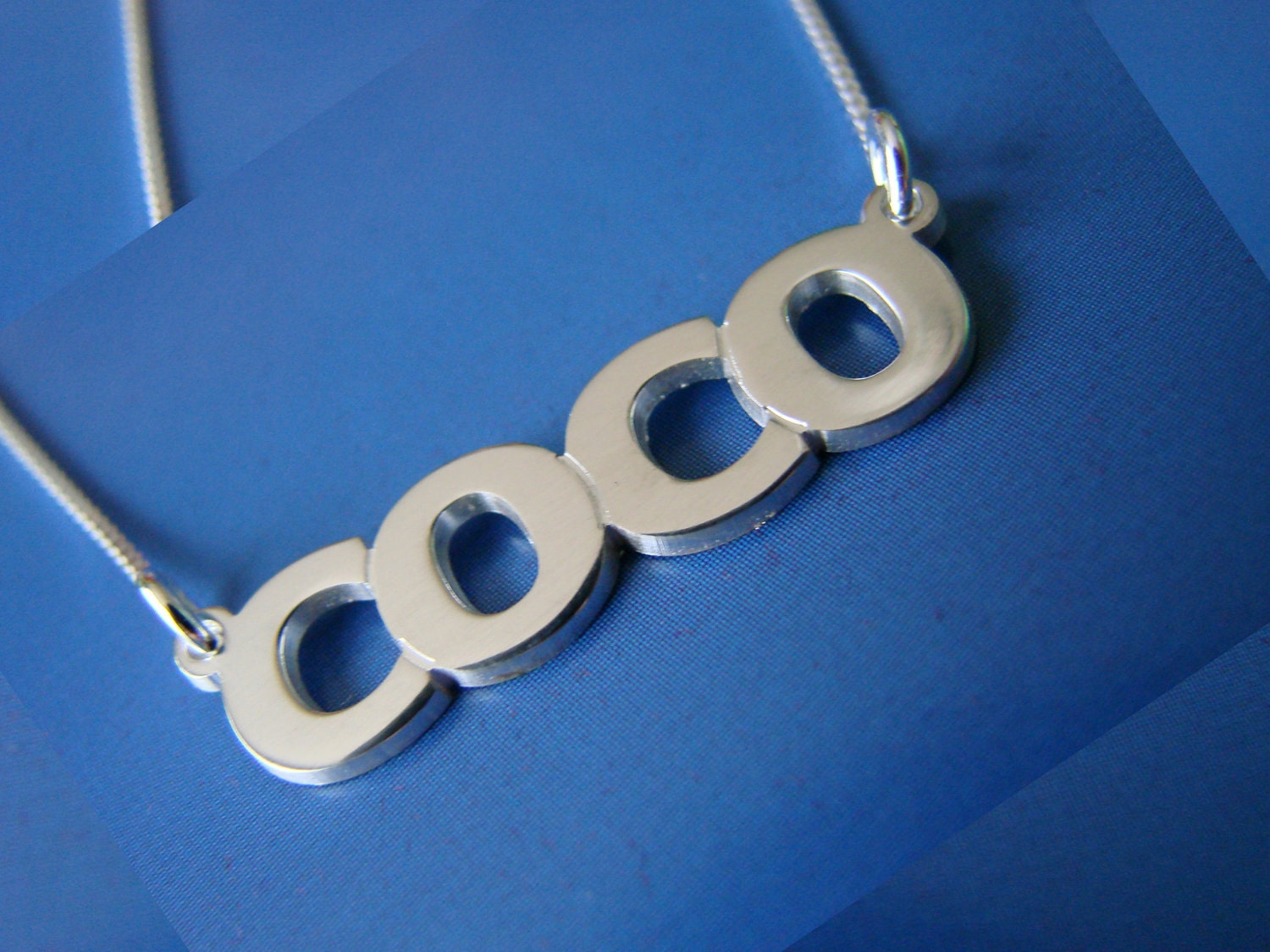 Personalize this COCO necklace with your namedouble thick all