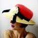 1960s Vintage Red, White and Blue Straw Hat by Felipe